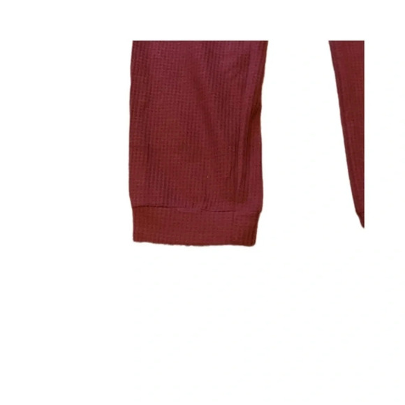 Girl’s Waffle Maroon Red Jogger/Lounge or Pajama Pant - Picture 3 of 5